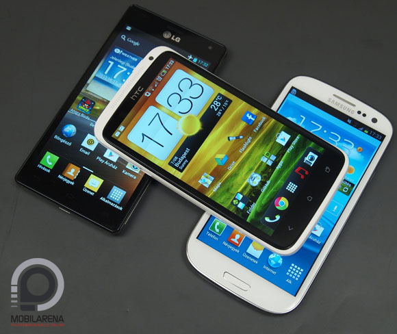 HTC One X, Samsung Galaxy S III, LG Optimus 4X HD
