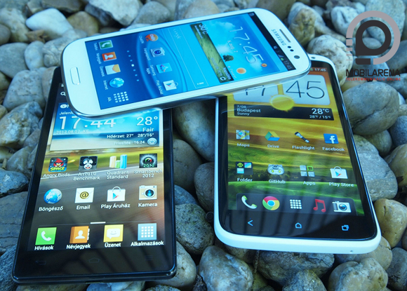 HTC One X, Samsung Galaxy S III, LG Optimus 4X HD