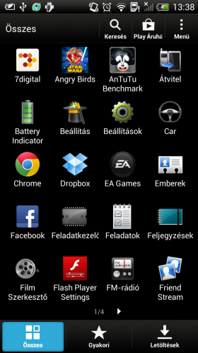 HTC One X+ screen shot