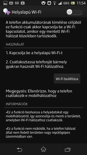 Sony Xperia Z STAMINA mode screen shot
