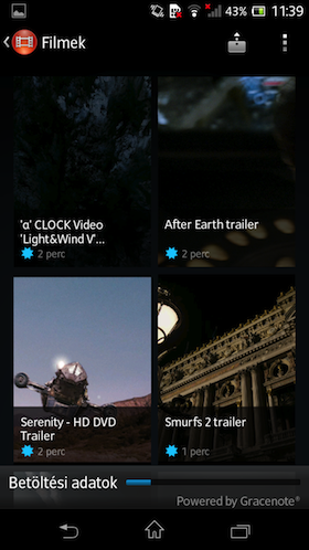 Sony Xperia ZR screen shot