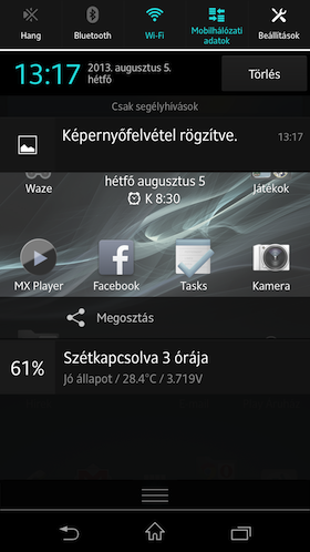 Sony Xperia Z Android 4.2.2 update screen shot