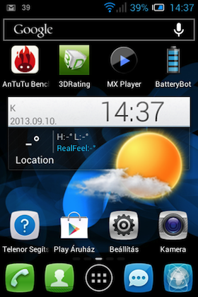 Telenor Smart Touch Mini screen shot