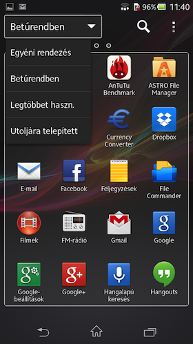 Sony Xperia C screen shot