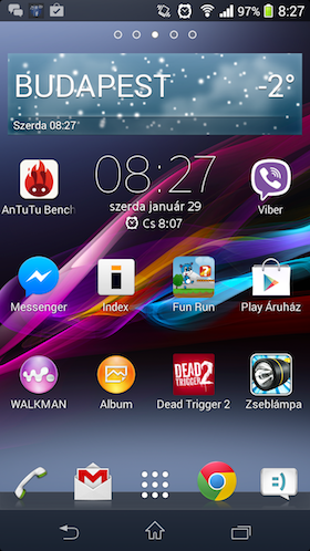 Sony Xperia Z1 Compact screen shot
