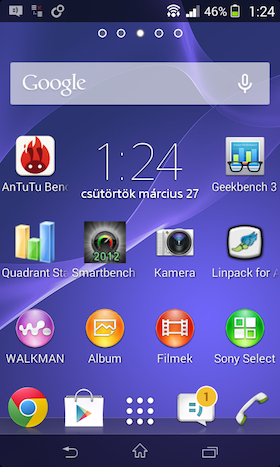 Sony Xperia E1 screen shot