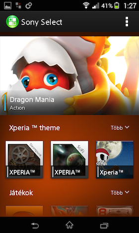 Sony Xperia E1 screen shot