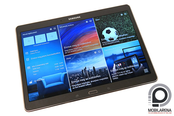 Samsung Galaxy Tab S 10.5 szemből