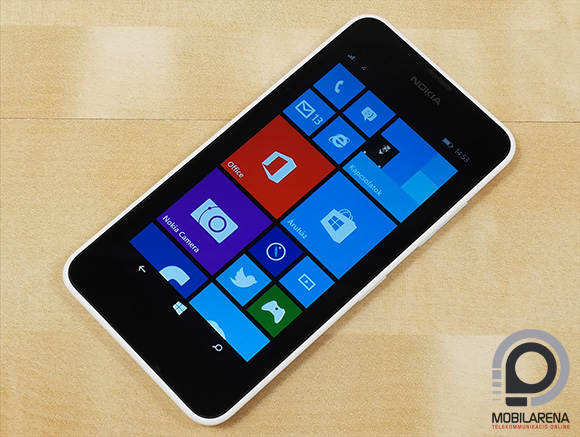 A Nokia Lumia 635 előlapja
