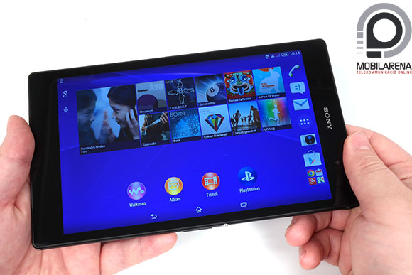 Sony Xperia Z3 Tablet Compact kézben tartva