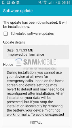 Samsung Galaxy S5 Lollipop screen shot