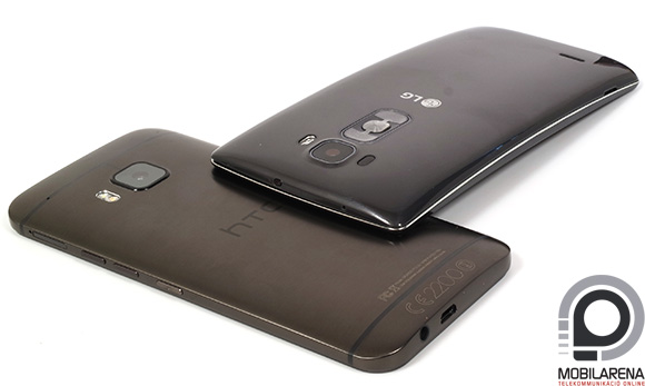  A HTC One M9 az LG G Flex 2 társaságában 