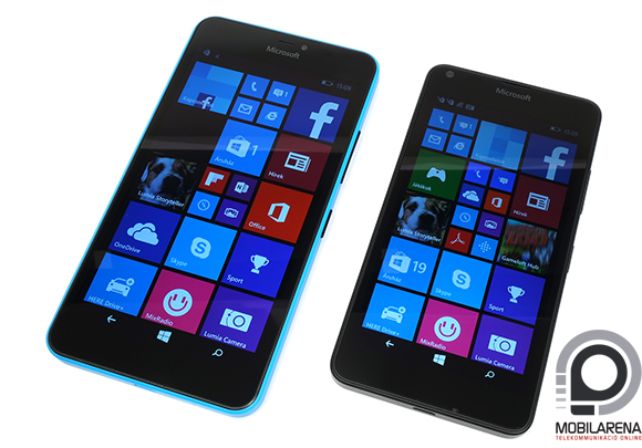 Microsoft Lumia 640 és 640 XL előlap