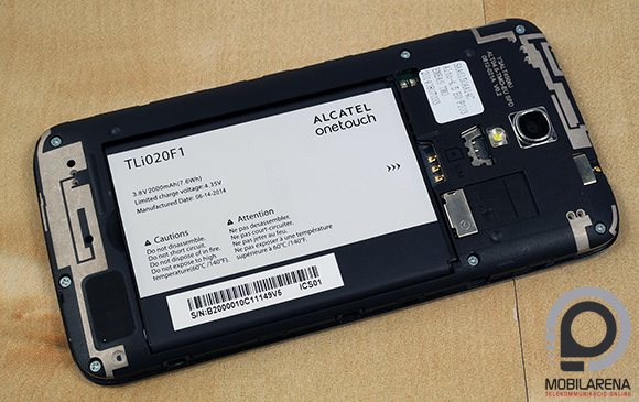 Alcatel One Touch Pop 2 (4.5) akkumulátor és foglalatok