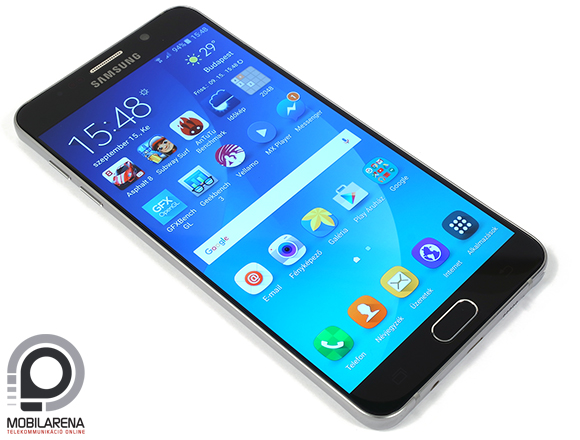 A Samsung Galaxy Note5 Super-AMOLED kijelzője piacvezető